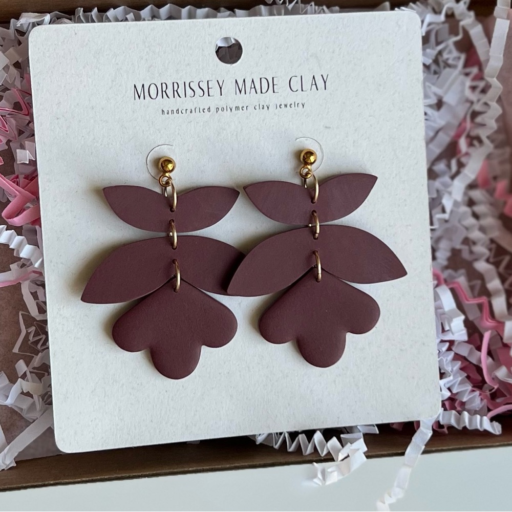 Morrissey Made Clay Verdunia Dangles in Wine.